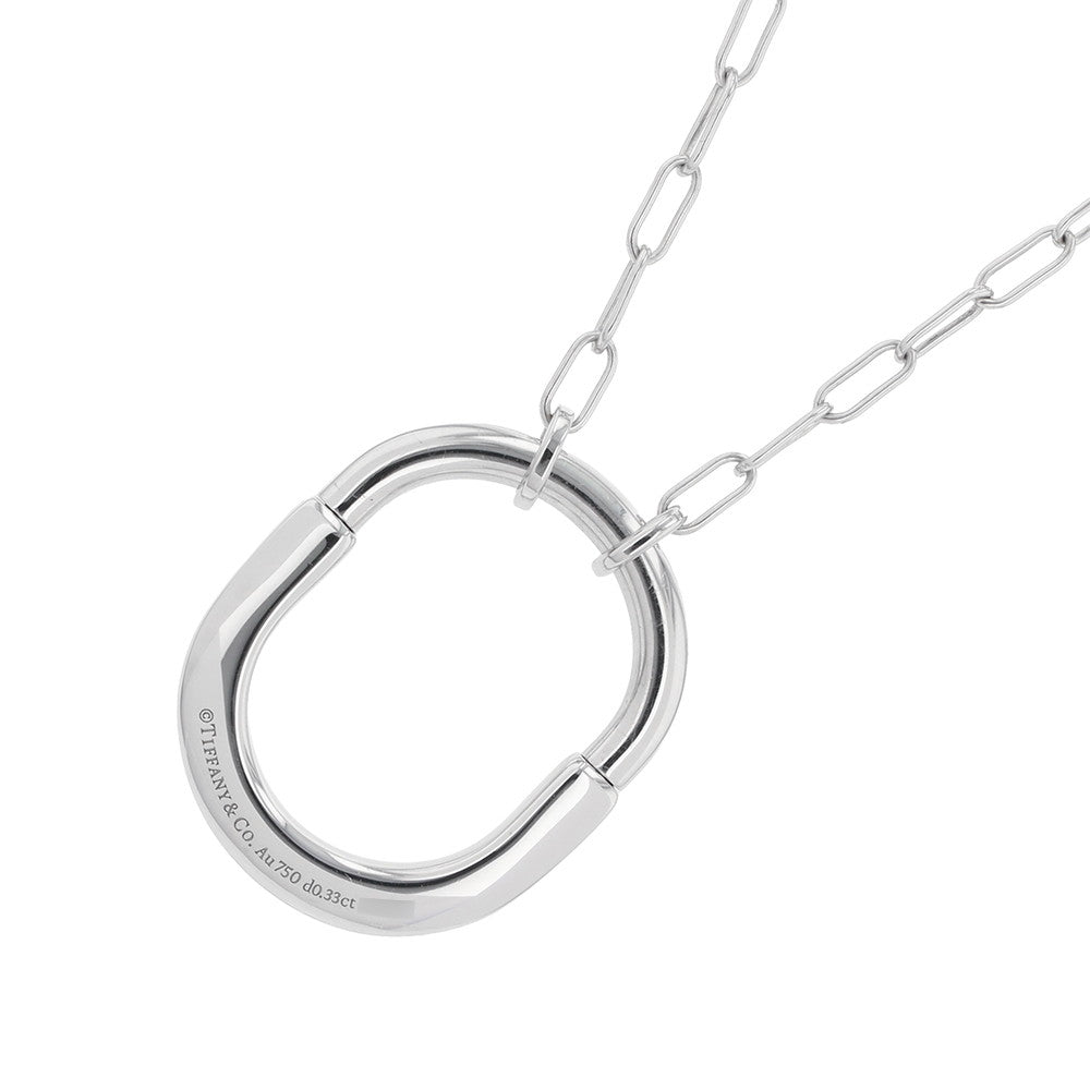 TIFFANY&Co. Padlock Pendant Size Medium72342100 18K White Gold