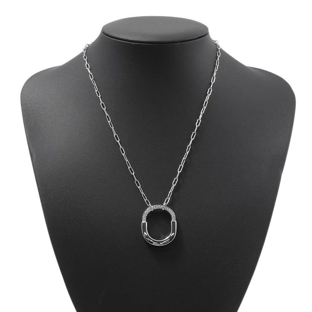 TIFFANY&Co. Padlock Pendant Size Medium72342100 18K White Gold