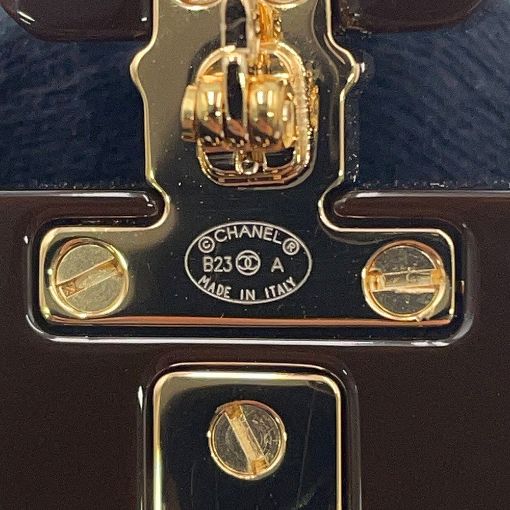 CHANEL Perfume motif brooch Brown Plastic