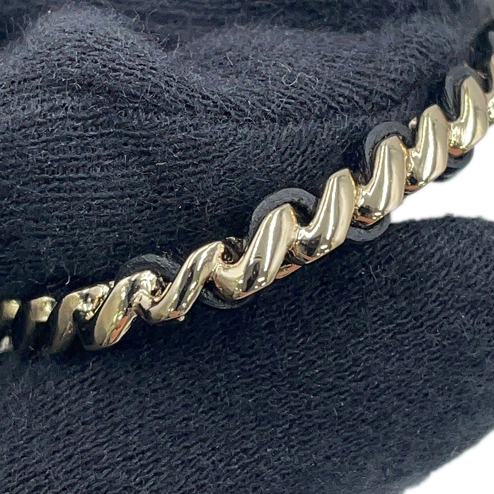 CHANEL Emblem Icon Brooch Silver/BlackAB4702 Metal Lambskin Faux Pearl Rhinestone