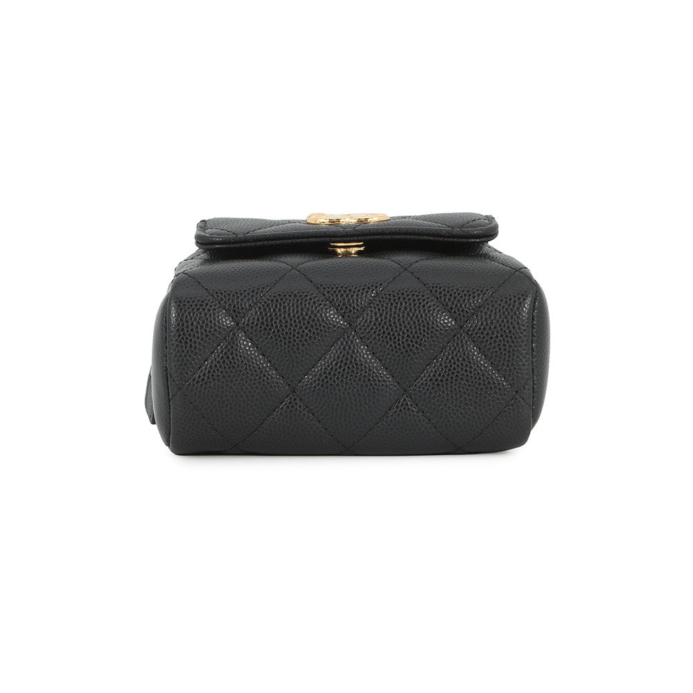 CHANEL Matelasse Mini ChainClutch BlackAP4744 Caviar Leather