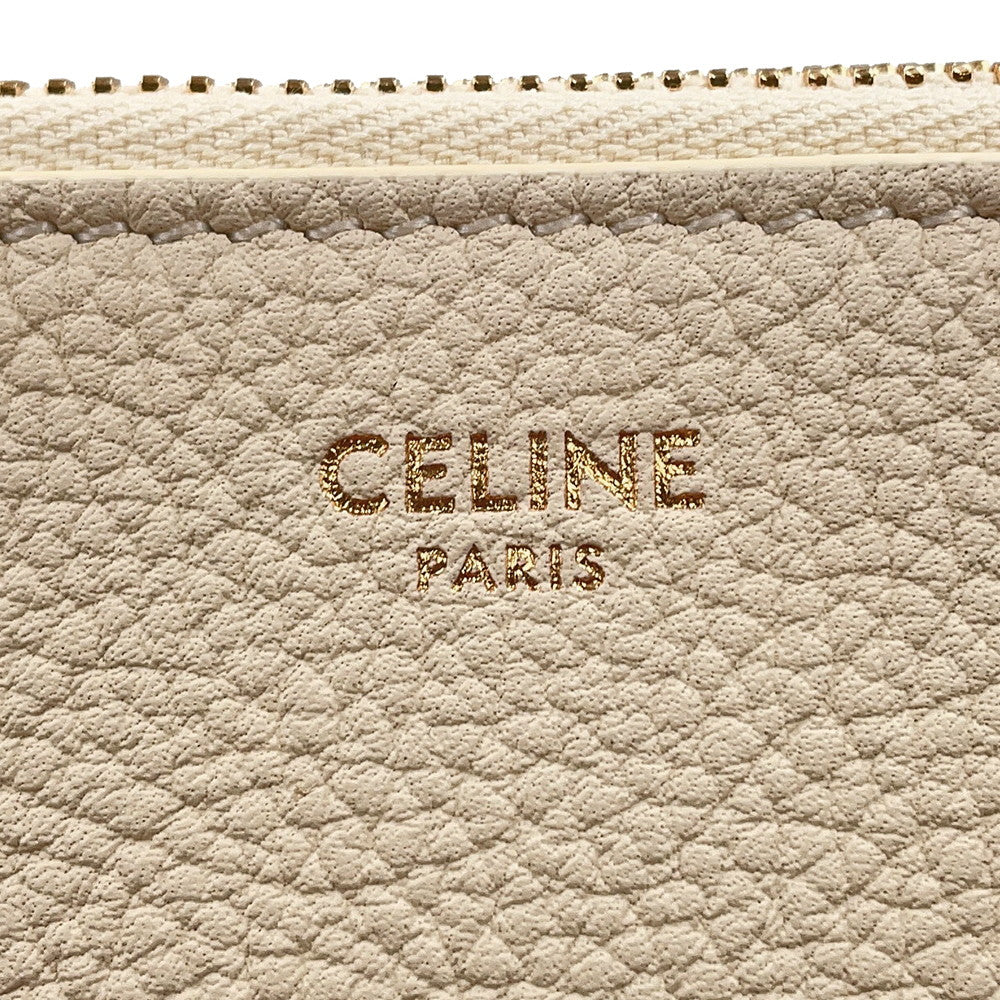 CELINE Cabas Anais Cuil Triomphe Cream121743ENY.01CR Calf Leather Size Mini