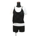 CHANEL Camisole T-shirt Size M Black/WhiteP72150-K10356-NA934 Cotton100% Cashmere100% Rhinestone