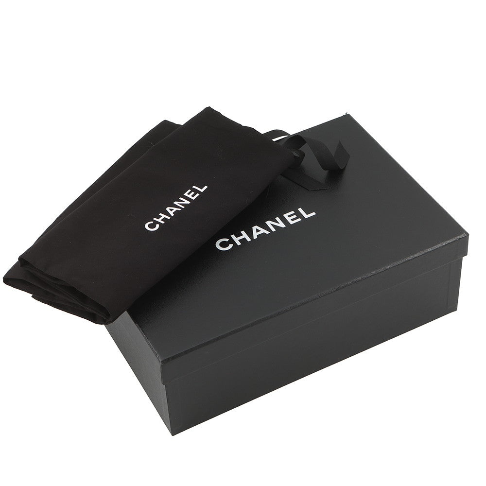 CHANEL Camellia Dot Mules Sandals Black/WhiteG45499 Lambskin Size 38