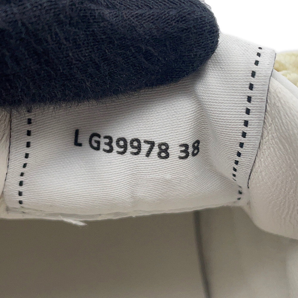 CHANEL CC Logo Leather Sneakers WhiteG39978 Leather Size 38