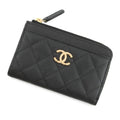 CHANEL CC Logo Matelasse Fragment Case BlackAP5015 Caviar Leather