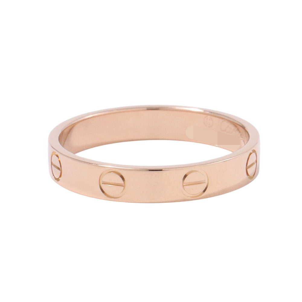 CARTIER Mini Love Ring Size Small/57/#17B4085200 18K Pink Gold