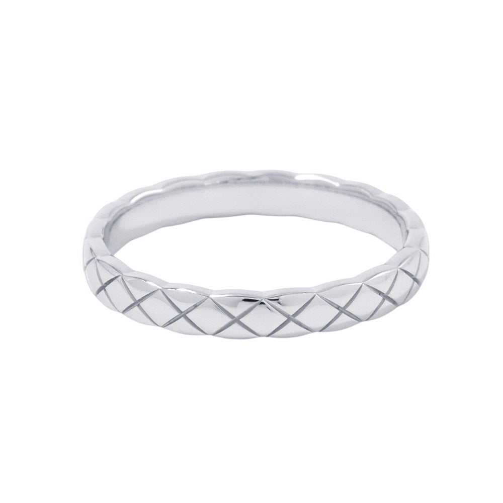 CHANEL Coco Crush Collection Ring Size 60/#20 MiniJ11793 18K White Gold