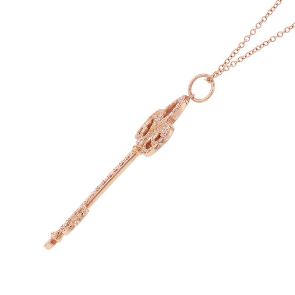 TIFFANY&Co. Fleur de Lis Key Necklace 18K Pink Gold