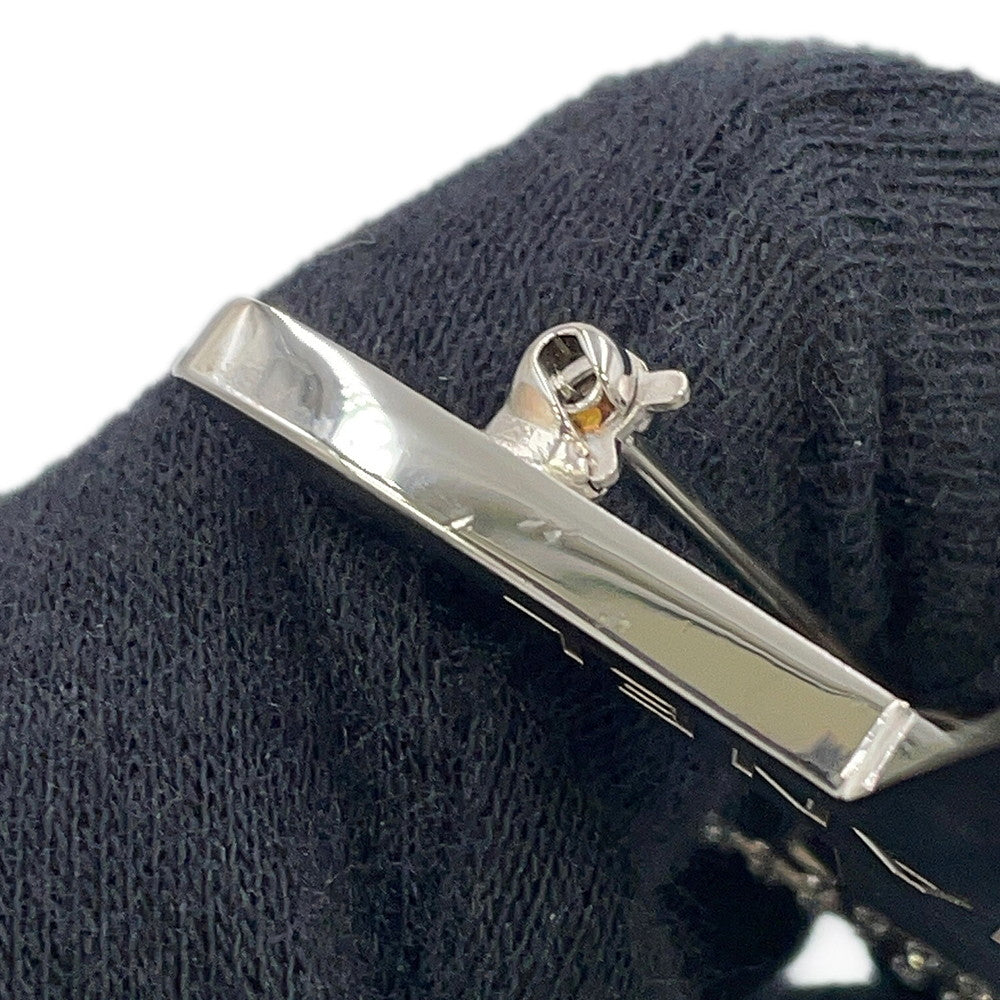 CHANEL Airplane motif Brooch Silver Metal Rhinestone