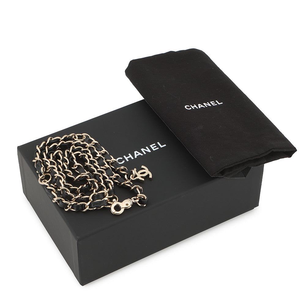 CHANEL Matelasse Heart Chain Shoulder Bag BlackAP2787 Lambskin