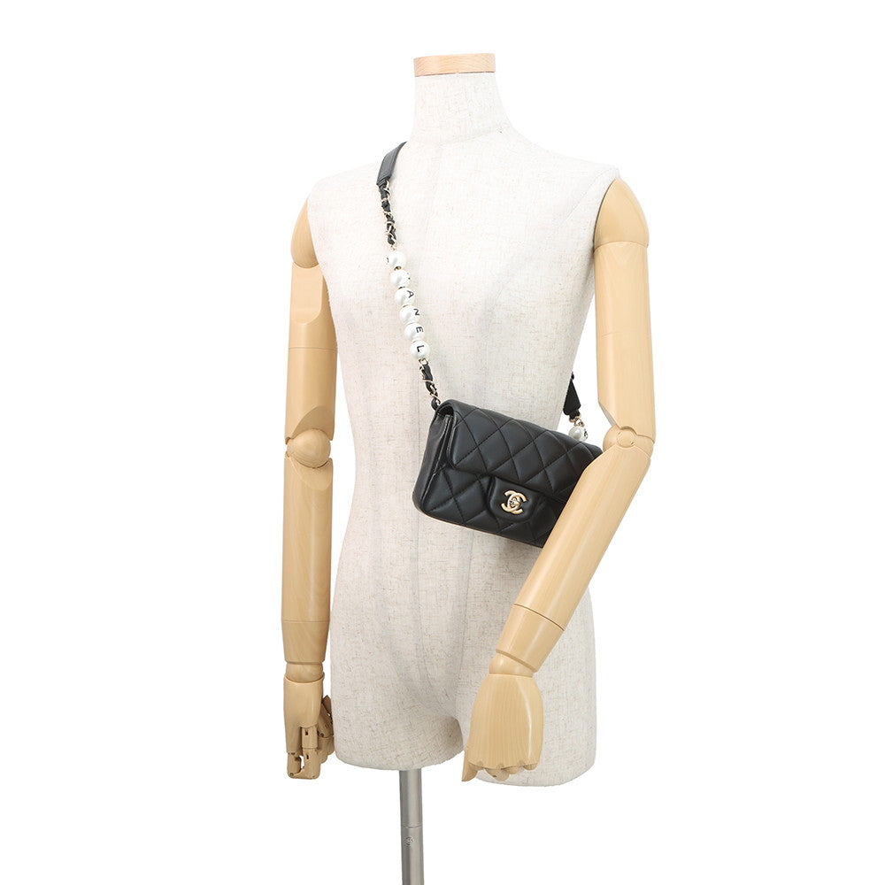 CHANEL Mini Matelasse Black Lambskin