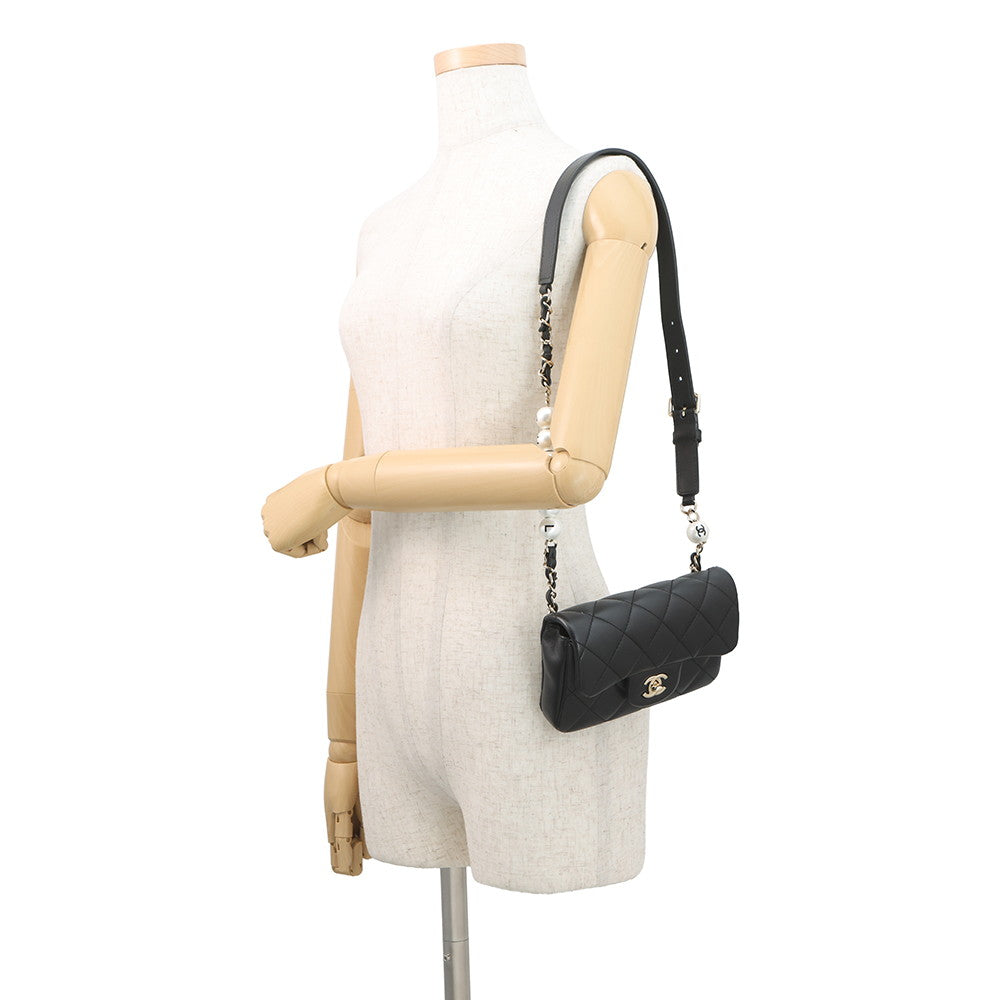 CHANEL Mini Matelasse Black Lambskin