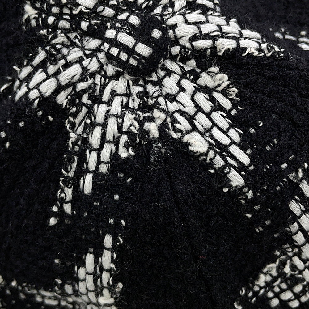CHANEL CC Logo Tweed Cap Size M Black/WhiteAA7108 Cotton39% Wool39% Acryl18% Polyester2% Viscose2%