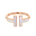 TIFFANY&Co. T wire ring Size Approximately No. 764027239 18K Pink Gold