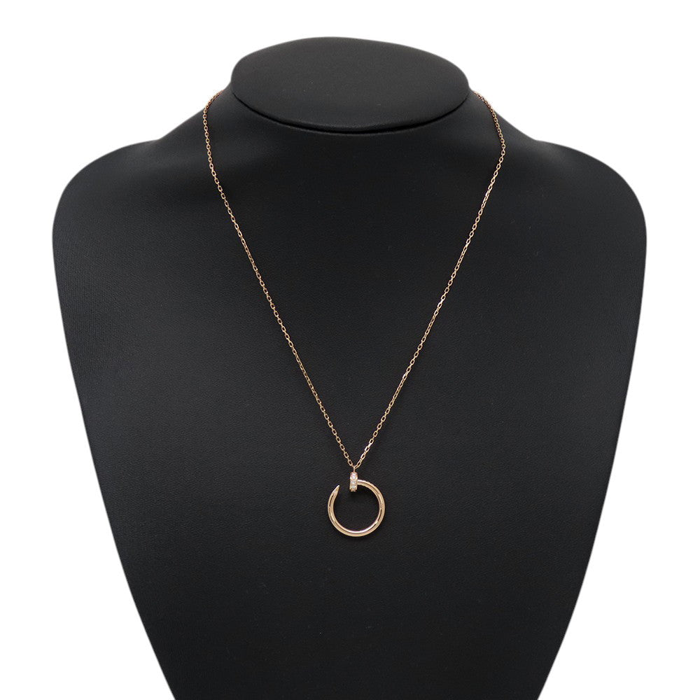 CARTIER Juste Un Clou Necklace DiamondB7224887 18K Pink Gold