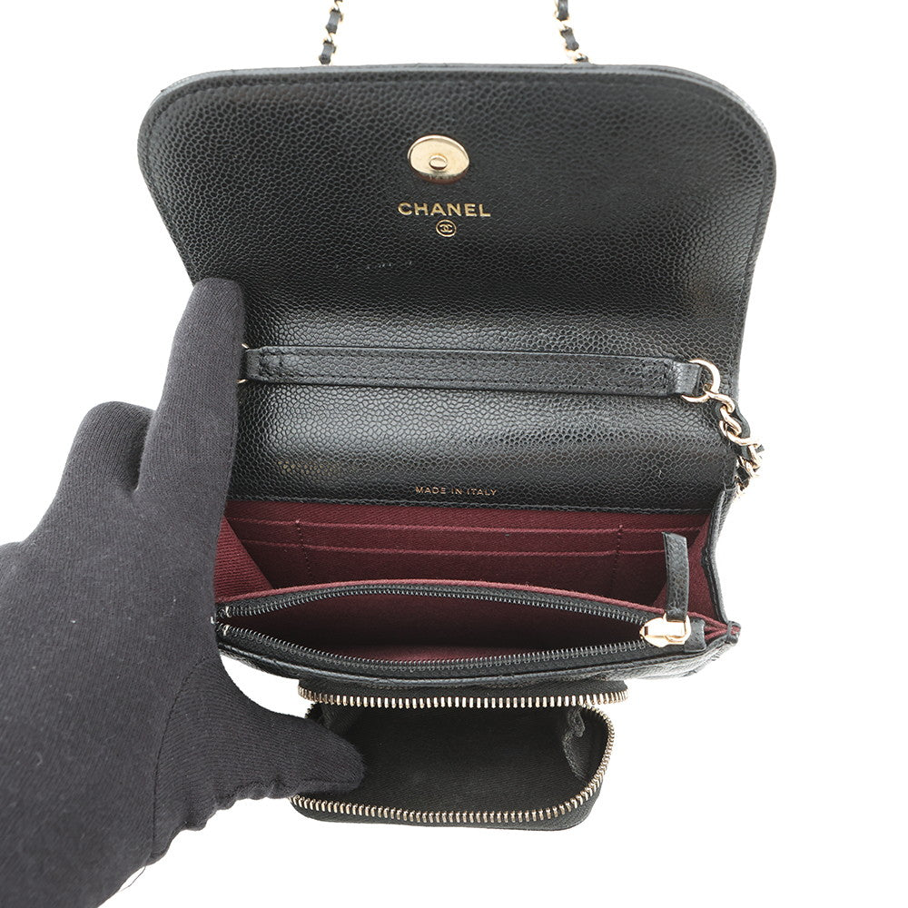 CHANEL Business Affinity Chain Wallet BlackAP2914-B05052-94305 Caviar Leather
