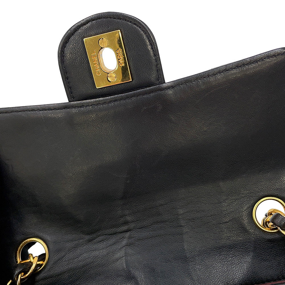 CHANEL Mademoiselle ChainShoulder Black Lambskin Size Mini