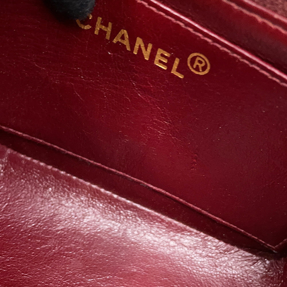 CHANEL Mademoiselle ChainShoulder Black Lambskin Size Mini