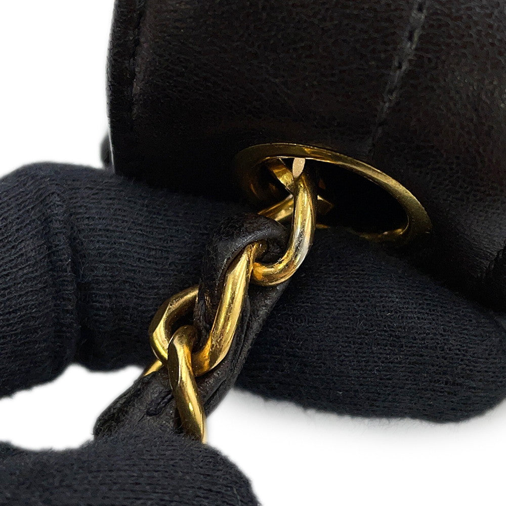 CHANEL Mademoiselle ChainShoulder Black Lambskin Size Mini