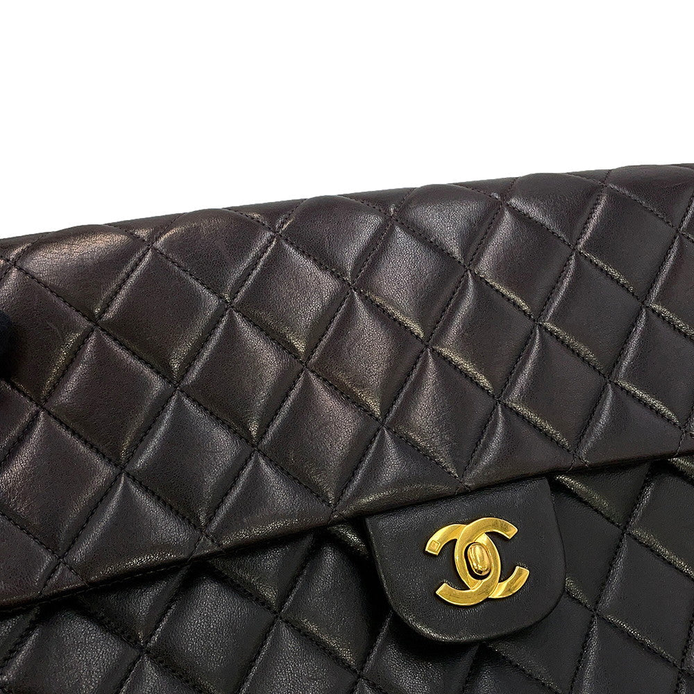 CHANEL Matelasse Backpack Black Lambskin