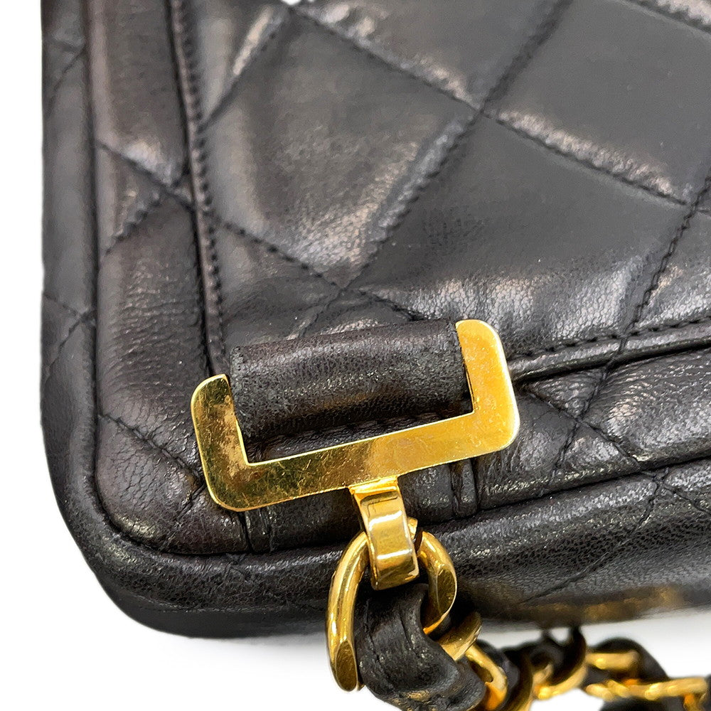 CHANEL Matelasse Backpack Black Lambskin
