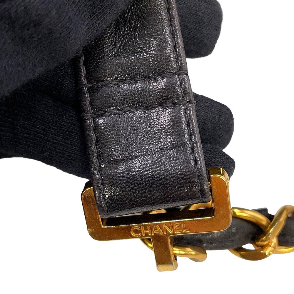 CHANEL Matelasse Backpack Black Lambskin