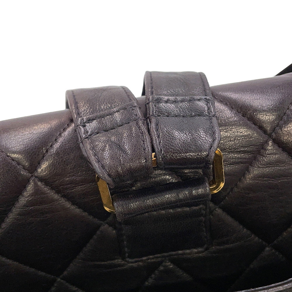 CHANEL Matelasse Backpack Black Lambskin