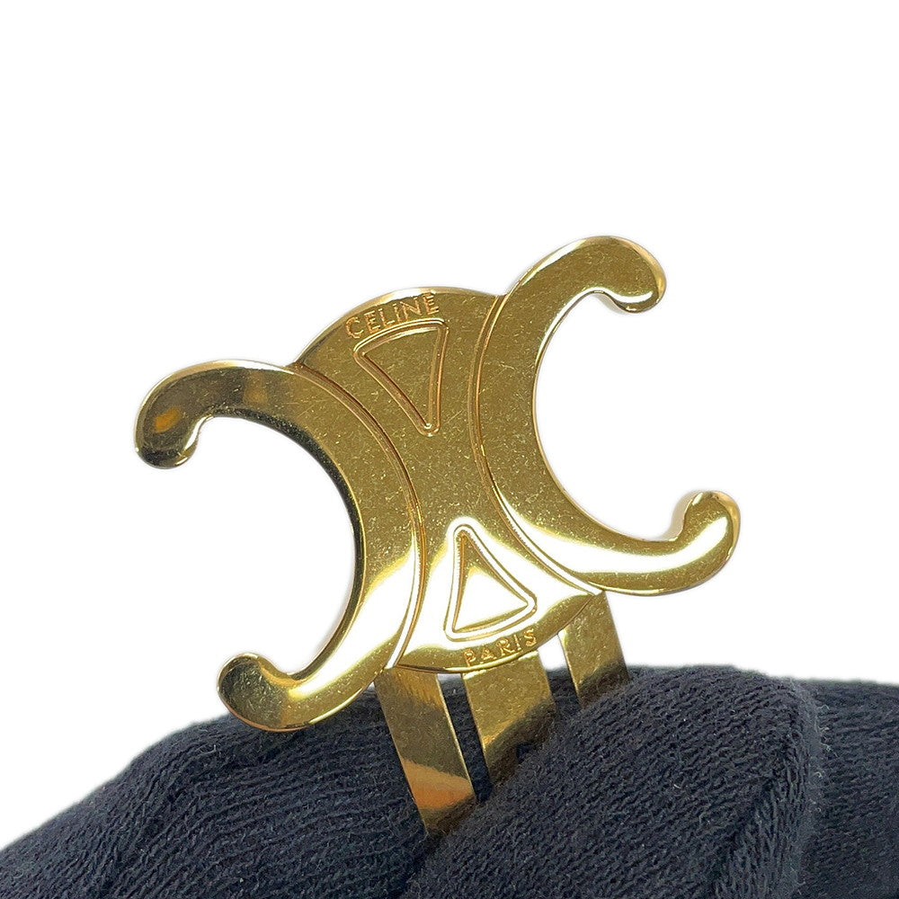 CELINE Triomphe Snap Hair Clips (Set of 2) Gold46Z656BSL.35OR Gold Plated Steel