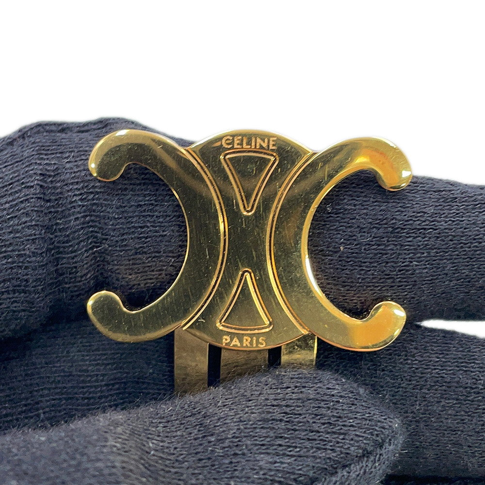 CELINE Triomphe Snap Hair Clips (Set of 2) Gold46Z656BSL.35OR Gold Plated Steel