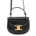 CELINE Triomphe Mini Buzzas Claire 2WAY Bag Black10L063GCJ.38NO Calf Leather