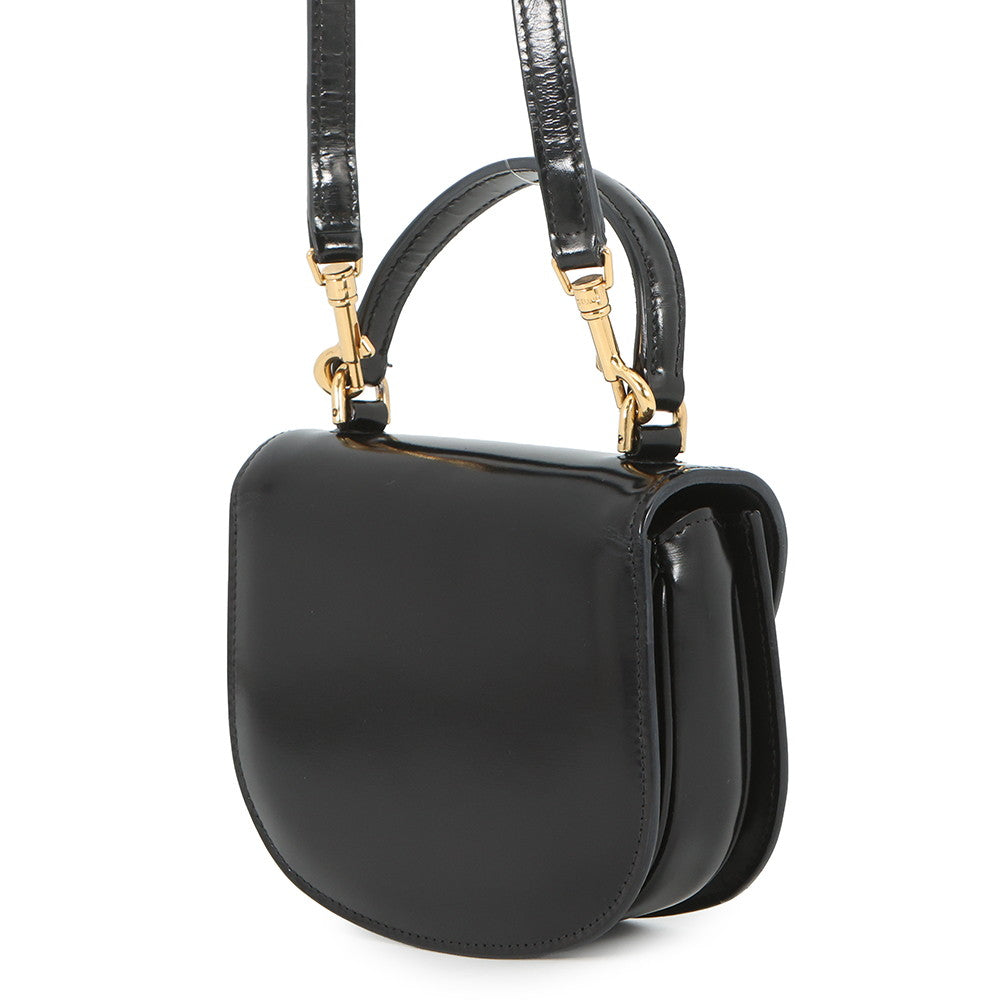 CELINE Triomphe Mini Buzzas Claire 2WAY Bag Black10L063GCJ.38NO Calf Leather