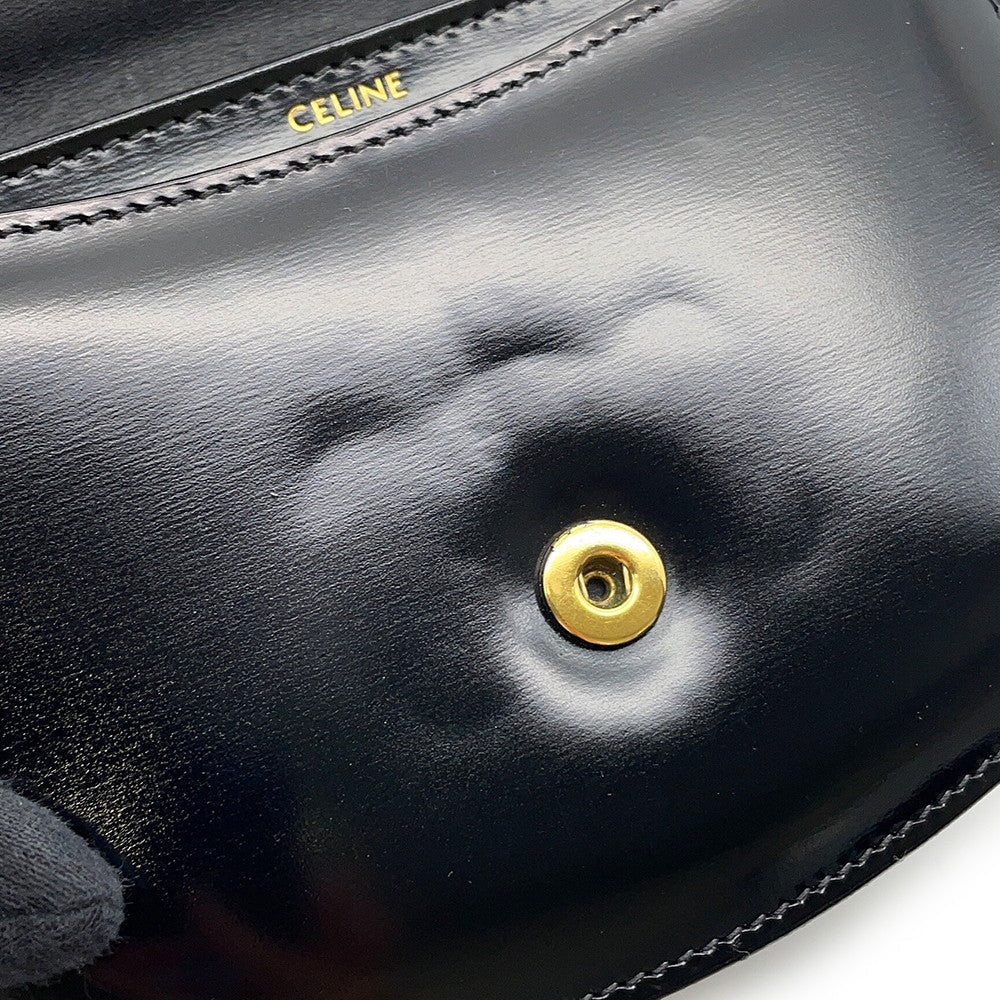 CELINE Triomphe Mini Buzzas Claire 2WAY Bag Black10L063GCJ.38NO Calf Leather