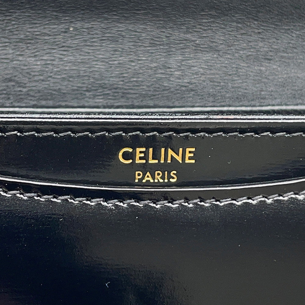 CELINE Triomphe Mini Buzzas Claire 2WAY Bag Black10L063GCJ.38NO Calf Leather