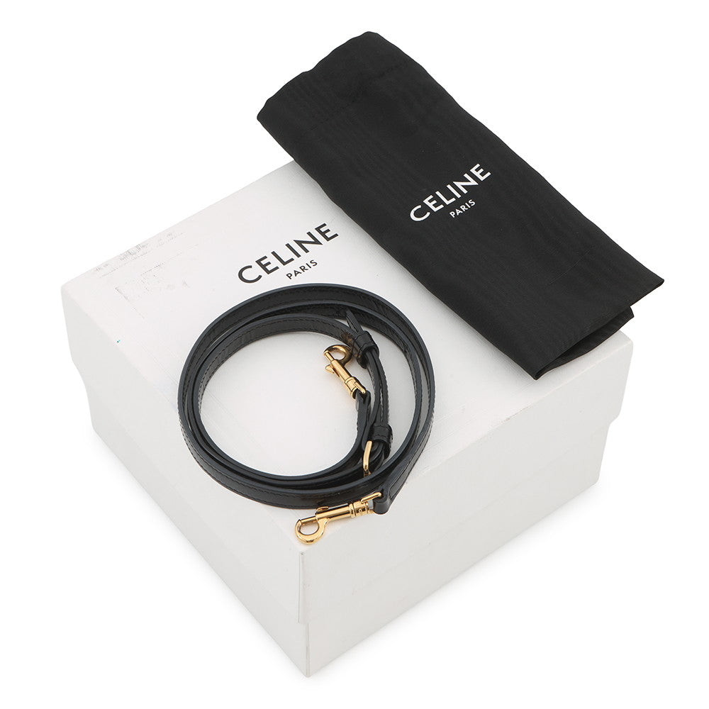 CELINE Triomphe Mini Buzzas Claire 2WAY Bag Black10L063GCJ.38NO Calf Leather