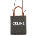 CELINE Triomphe Canvas Mini Vertical Canvas 2WAY Bag Tan194372 PVC Leather Size Mini