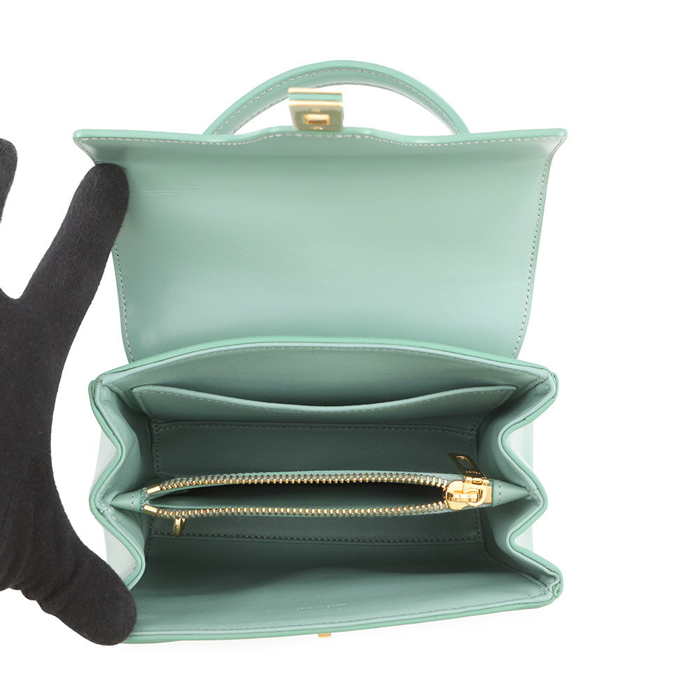CELINE 16 Saze Green197983BEY Leather Size Mini