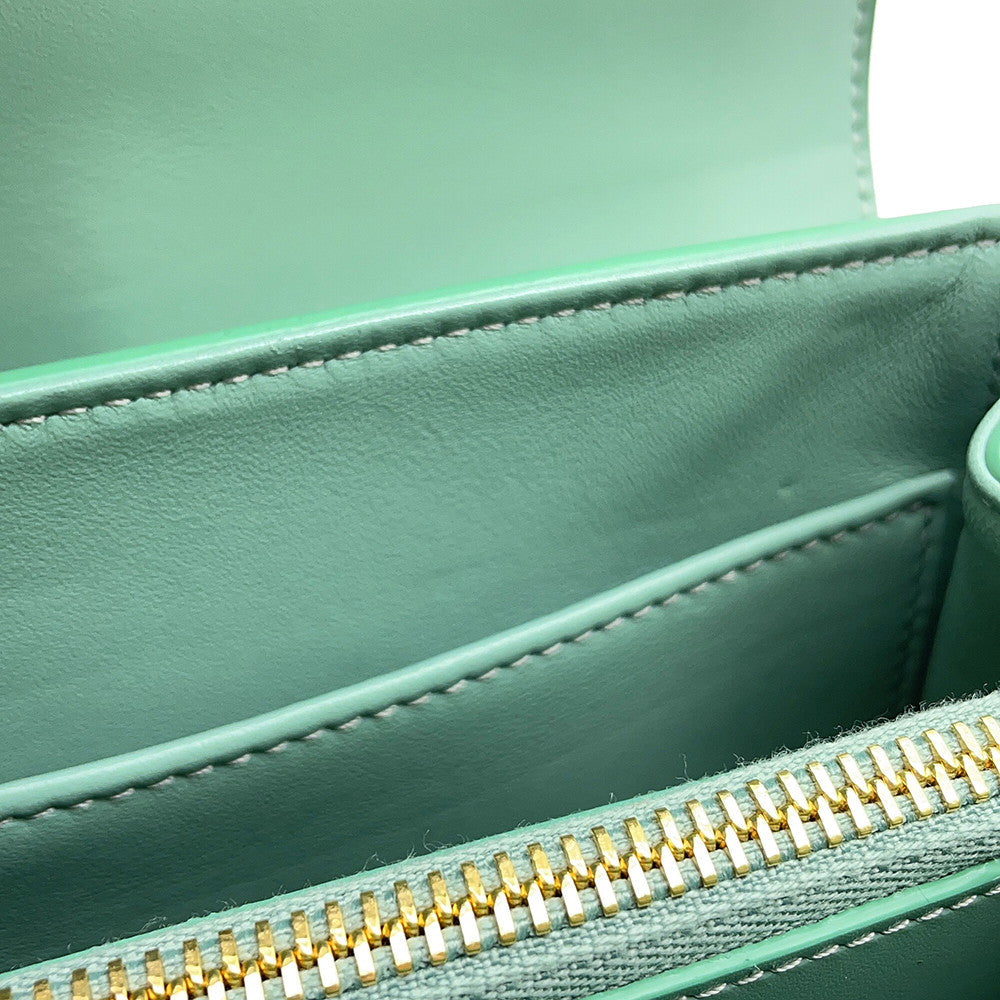 CELINE 16 Saze Green197983BEY Leather Size Mini