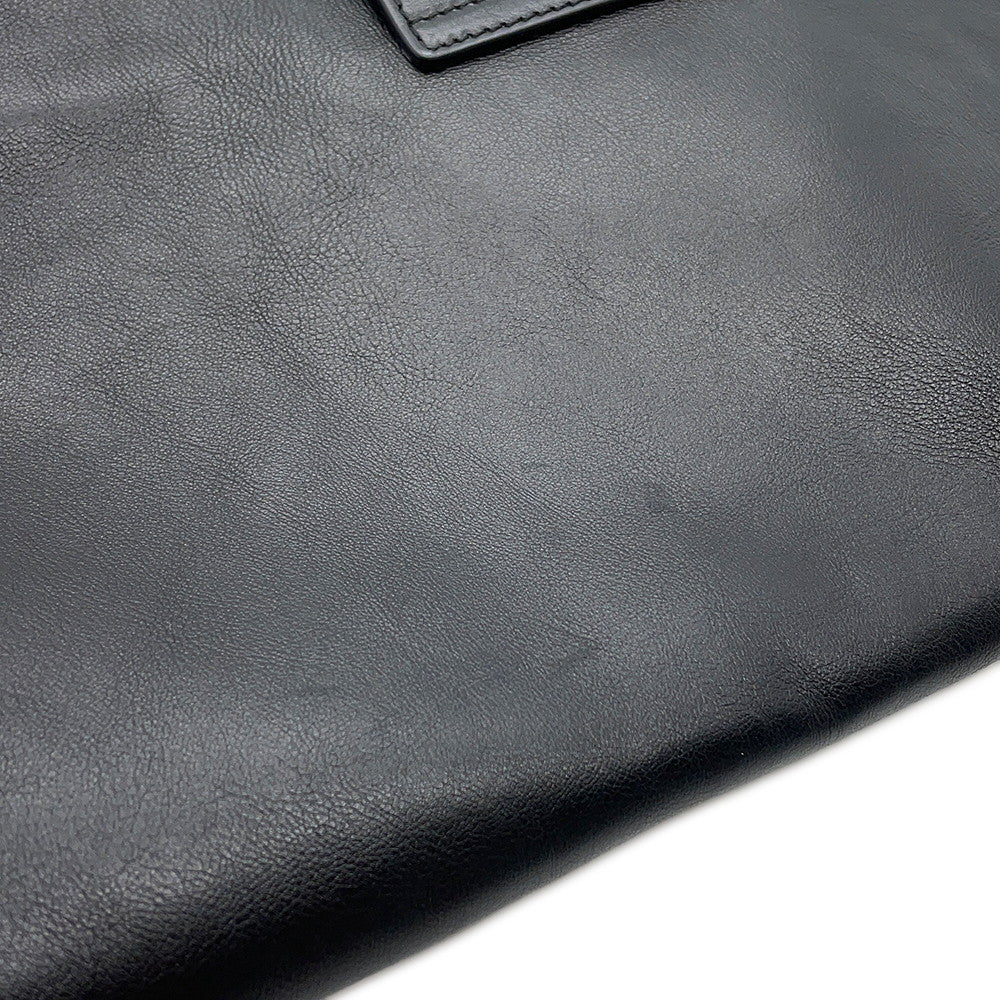CELINE Willturn Clutch 2-way Bag Black113673FEO.38NO Leather