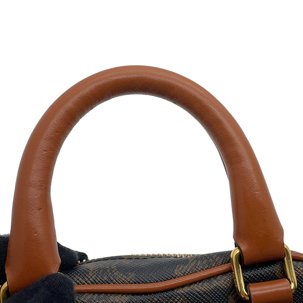 CELINE Triomphe Heart 2-way Bag Tan198222 PVC Leather