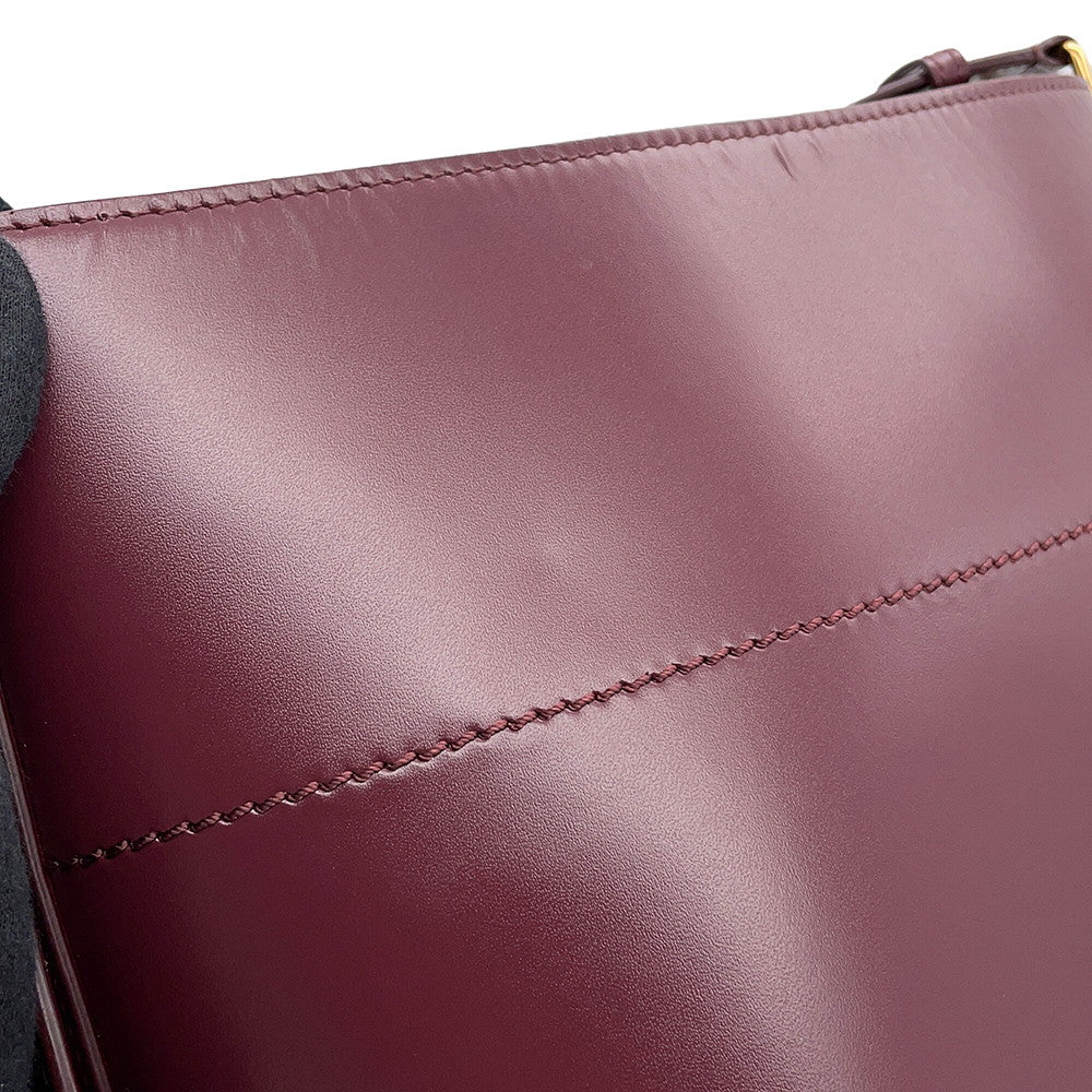 CELINE Maillon Triomphe Bucket Bag Bordeaux193043 Leather