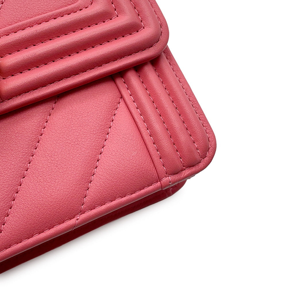 CHANEL Boy Chanel ChainShoulder PinkAS0130 Leather