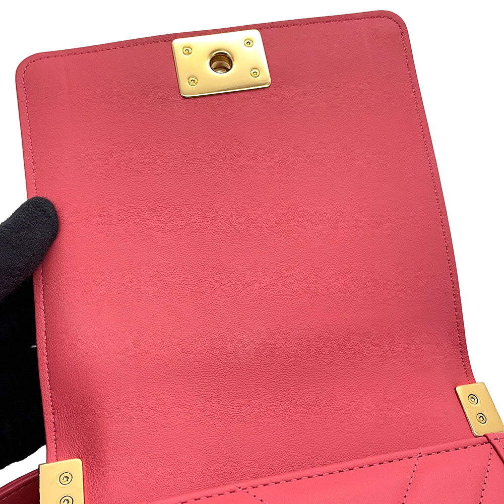 CHANEL Boy Chanel ChainShoulder PinkAS0130 Leather
