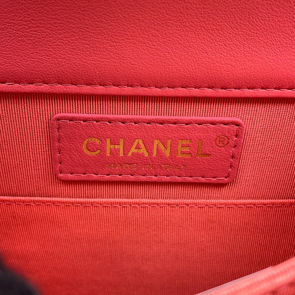 CHANEL Boy Chanel ChainShoulder PinkAS0130 Leather