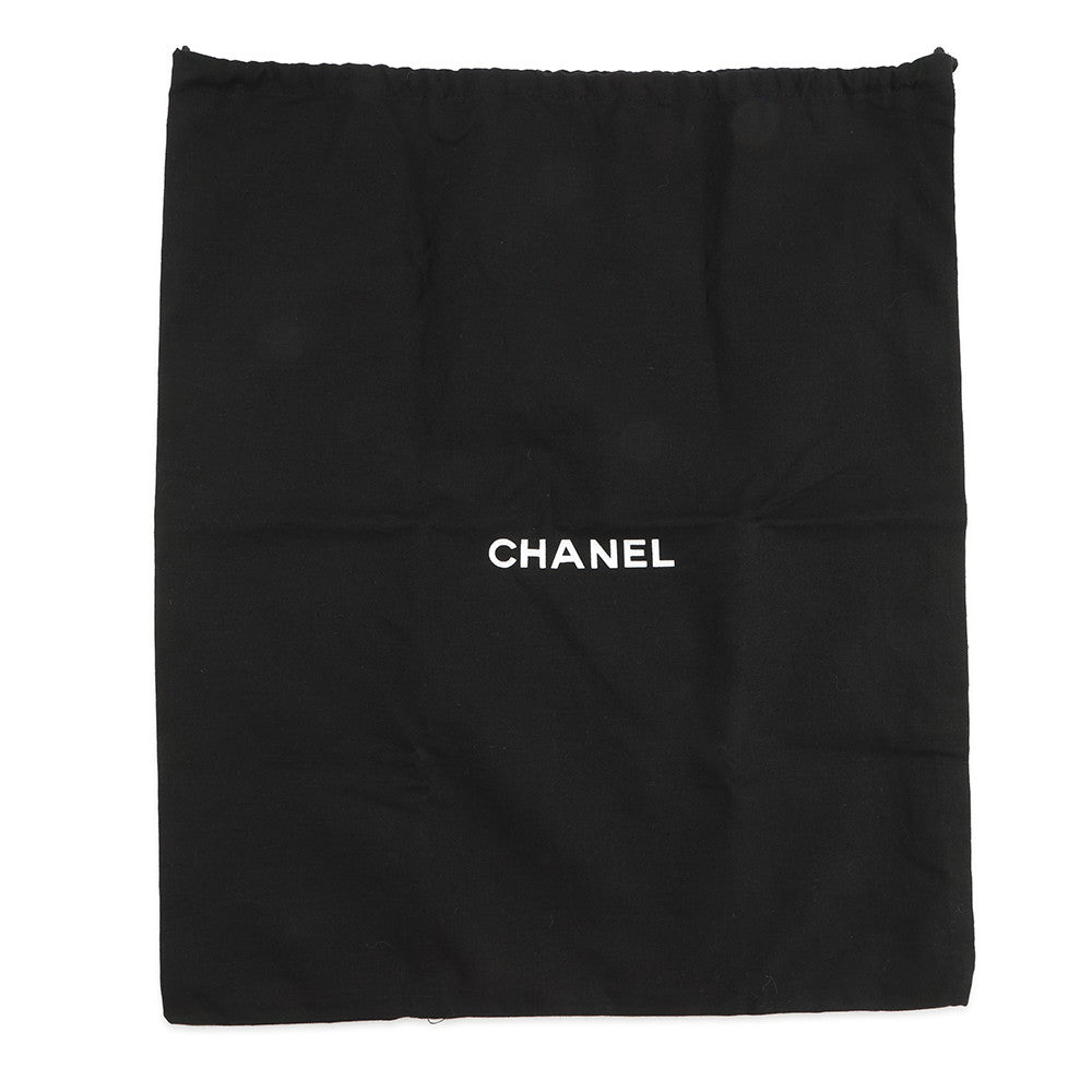 CHANEL 2.55 Matelasse S Flap Chain Shoulder Bag Black Leather Size 20