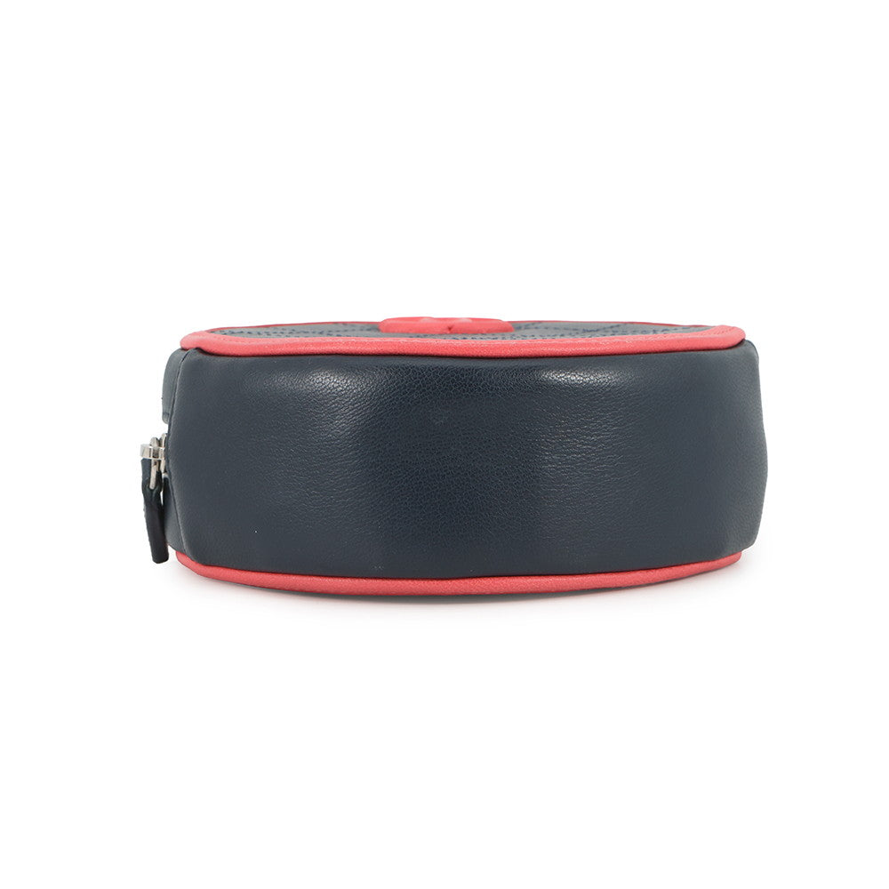 CHANEL Matelasse Round Chain Shoulder Bag Navy/PinkAP0060 Lambskin