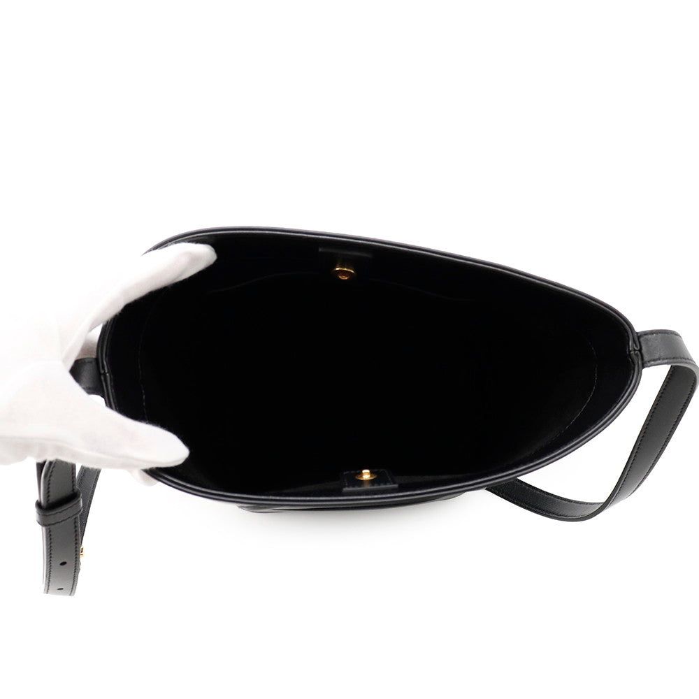 CELINE Cuir Triomphe bucket bag Black113783DU3 Leather Size Small