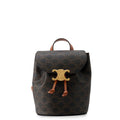CELINE Triomphe Bonnie Backpack Tan PVC Leather