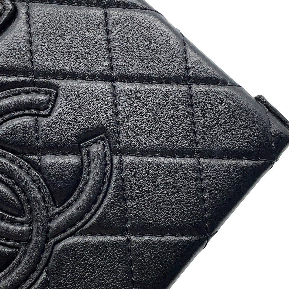 CHANEL Matelasse Trunk Vanity Chain Shoulder BlackAS3344 Leather