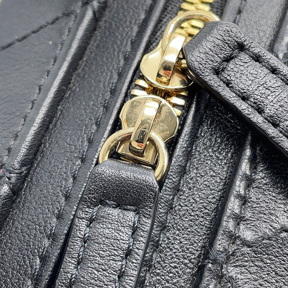 CHANEL Matelasse Trunk Vanity Chain Shoulder BlackAS3344 Leather